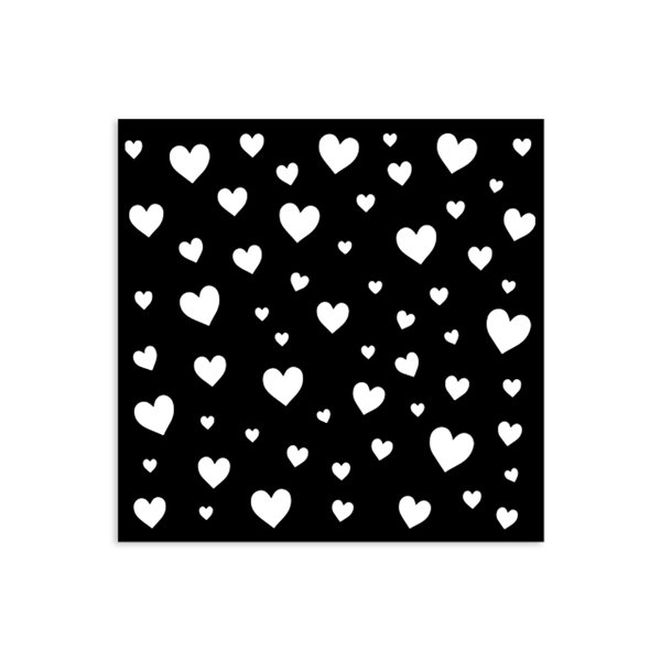 Pochoir scrapbooking Stamperia Timeless hearts 12x12cm