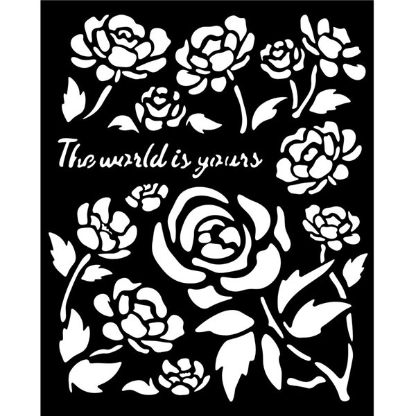 Pochoir scrapbooking Stamperia Timeless roses 20x25cm