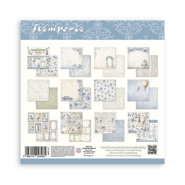 Papier scrapbooking assortiment Stamperia 22f 20x20 Face unique Timeless
