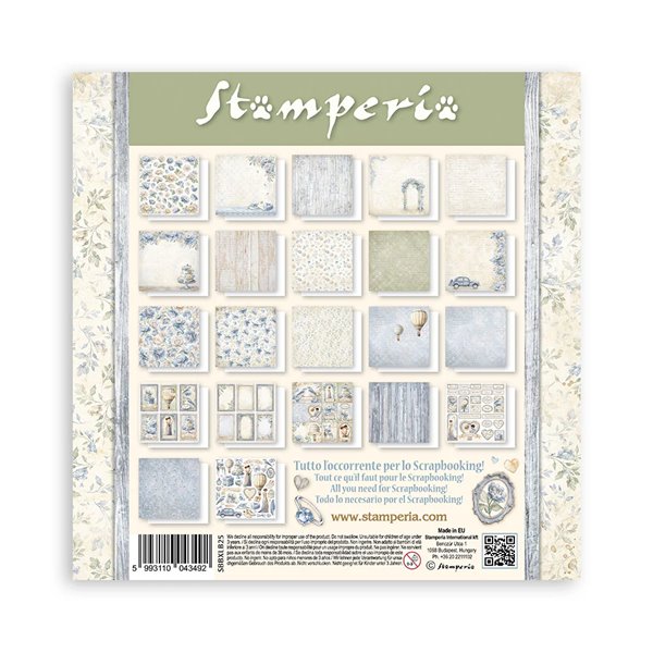 Papier scrapbooking assortiment Stamperia 22f 30x30 Timeless