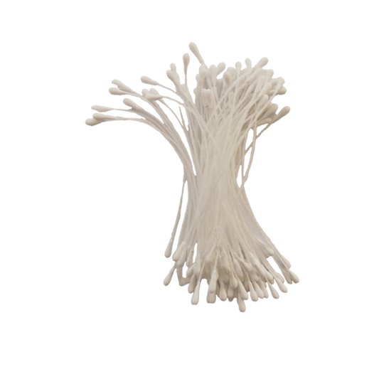 Etamines blanches 8 cm Stamperia pour fleurs en papier

 x100