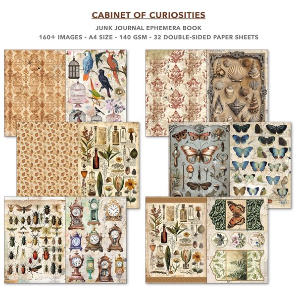 Ephemera Book Ciao Bella Cabinet of Curiosities A4