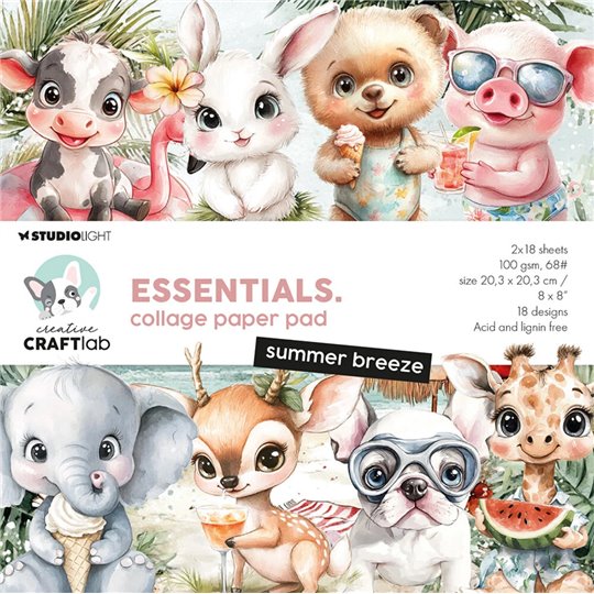 Papier scrapbooking assortiment Creative Craftlab Summer Breeze 36fe 20x20