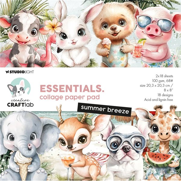 Papier scrapbooking assortiment Creative Craftlab Summer Breeze 36fe 20x20
