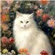Papier de riz mûrier Chat Blanc A3