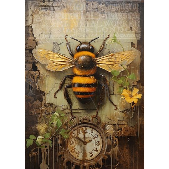 Papier de riz sans fibre Dragonfly A3 Clockpunk Bumblebee 2