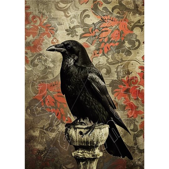 Papier de riz sans fibre Dragonfly A3 Crow 1