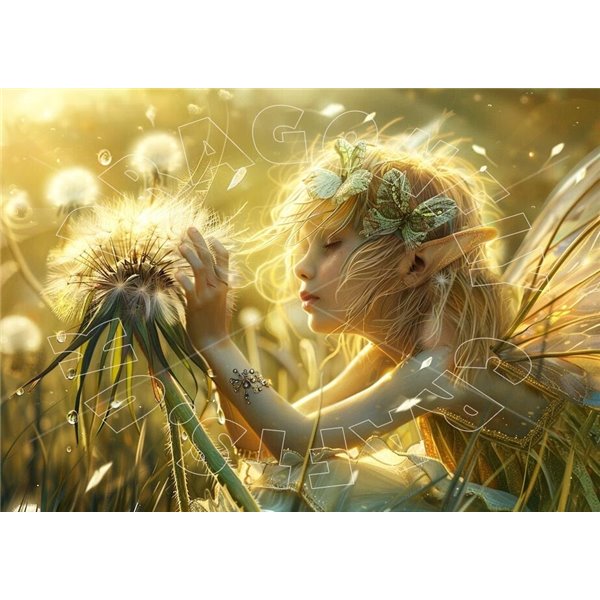 Papier de riz sans fibre Dragonfly A3 Dandelion Fairy 1