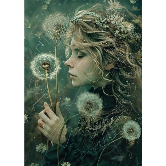 Papier de riz sans fibre Dragonfly A3 Dandelion Princess 1