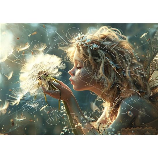 Papier de riz sans fibre Dragonfly A3 Dandelion Wish 1
