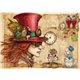 Papier de riz sans fibre Dragonfly A3 Mad Hatter Journal Page