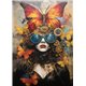 Papier de riz sans fibre Dragonfly A3 Miss Butterfly