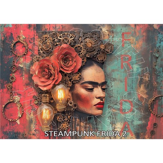 Papier de riz sans fibre Dragonfly A3 Steampunk Frida 2