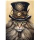 Papier de riz sans fibre Dragonfly A3 Steampunk Kitty 2