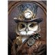 Papier de riz sans fibre Dragonfly A3 Steampunk Owl 2