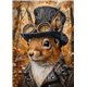 Papier de riz sans fibre Dragonfly A3 Steampunk Squirrel 2