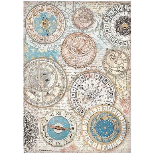 Papier de riz Stamperia Venice City of Art zodiaque A4