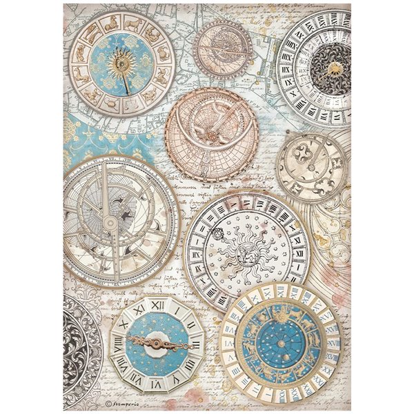 Papier de riz Stamperia Venice City of Art zodiaque A4