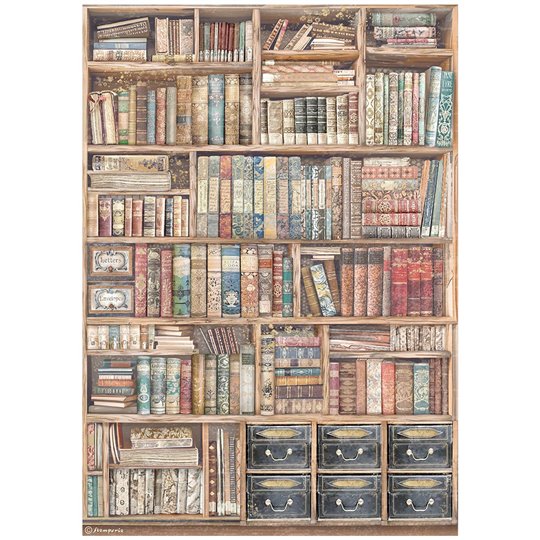 Papier de riz Stamperia Venice City of Art livres vintage A4