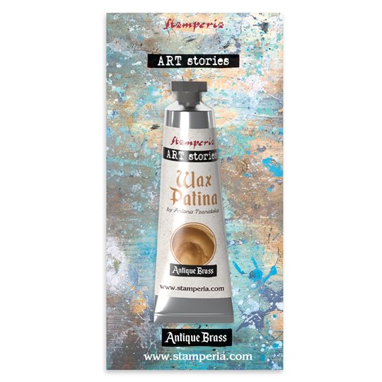 Cire Patine Métallisée Stamperia Laiton Doré Vieilli 40 ml