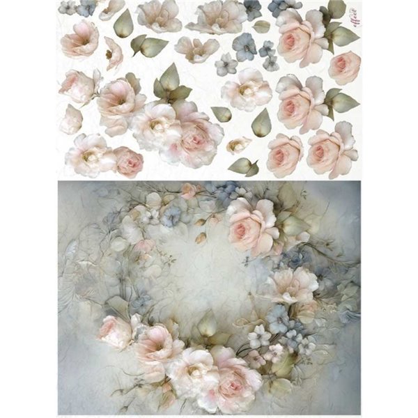 Papier de riz Fleurs 3D A3