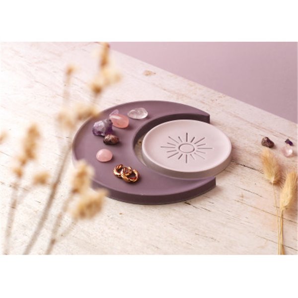 Kit débutant Jesmonite AC100 poudre et liquide avec lune et soleil