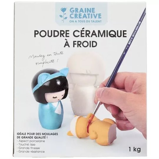 Poudre céramique à froid aspect porcelaine pour moulage 1kg