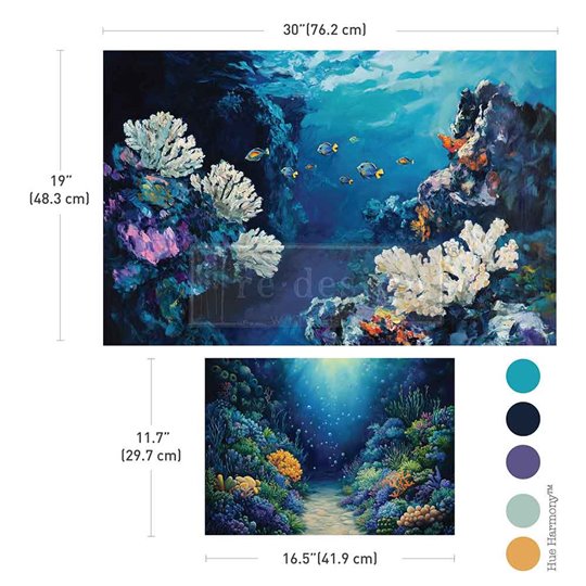 Papier fibre pour découpage Redesign A3 The Living Reef