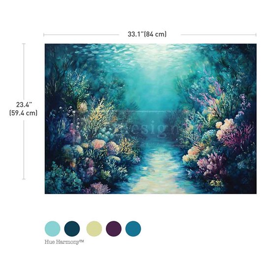 Papier fibre pour découpage Redesign A3 Coral Dreams