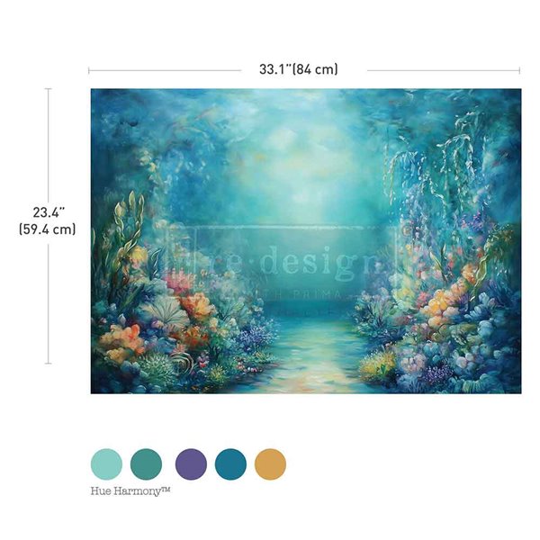 Papier fibre pour découpage Redesign A3 Beneath the Blue