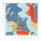 Papier japonais washi hirondelles cerisiers bleu rouge or