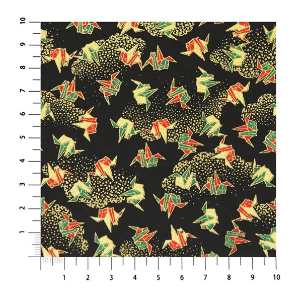 Papier japonais yuzen washi Origami fond Noir