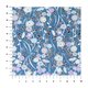 Papier japonais yuzen washi prairie fond bleu parme argent