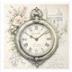 Set de 6 Papiers de riz assortiment Horloge 15x15cm
