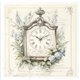Set de 6 Papiers de riz assortiment Horloge 15x15cm