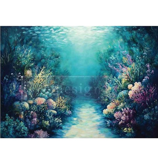 Papier fibre pour découpage Redesign A3 Coral Dreams