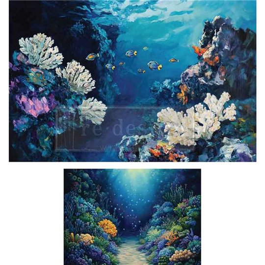 Papier fibre pour découpage Redesign A3 The Living Reef