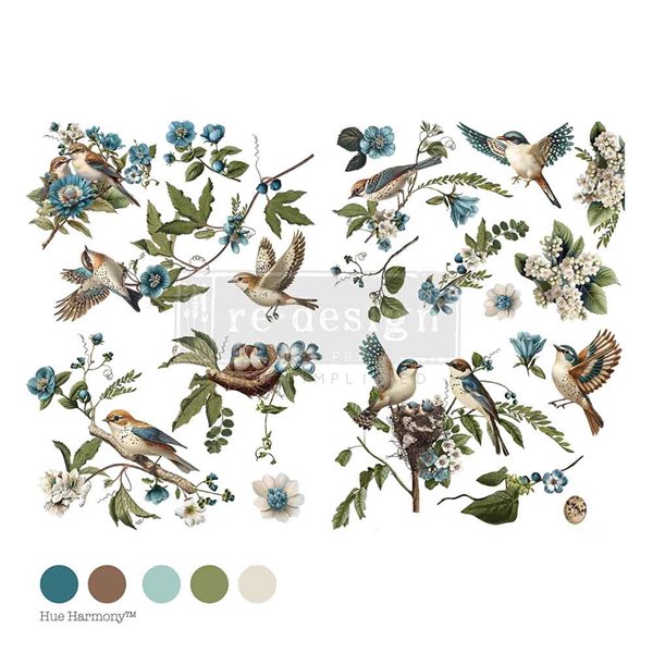 Transfert pelliculable Redesign Aviary Elegance 60x88cm