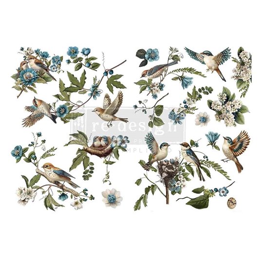 Transfert pelliculable Redesign Aviary Elegance 60x88cm