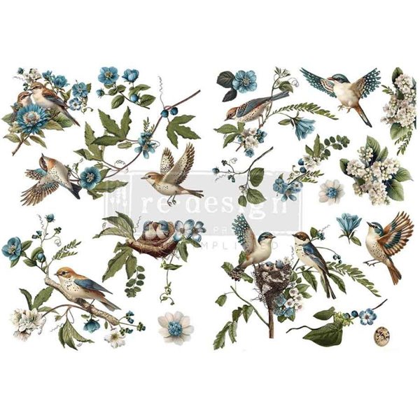 Transfert pelliculable Redesign Aviary Elegance 60x88cm