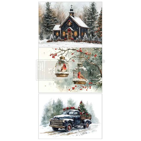 Papier fibre découpage Noël Christmas Blessings Redesign A3