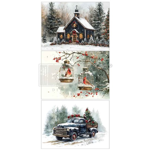 Papier fibre découpage Noël Christmas Blessings Redesign A3