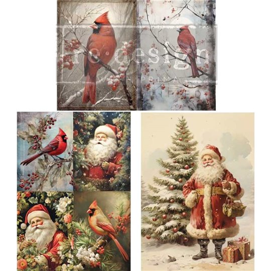 Papier fibre pour découpage Noël Festive Cardinal Redesign A3