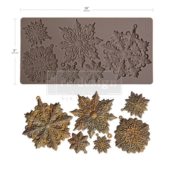 Moule ReDesign en silicone Frosted Snowflake Wonders 12x25cm