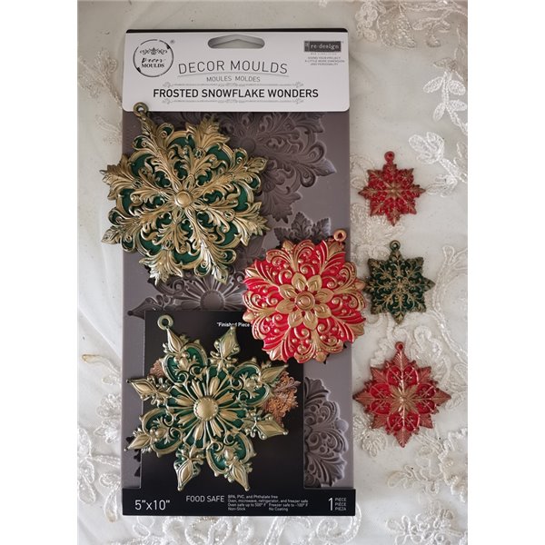 Moule ReDesign en silicone Frosted Snowflake Wonders 12x25cm