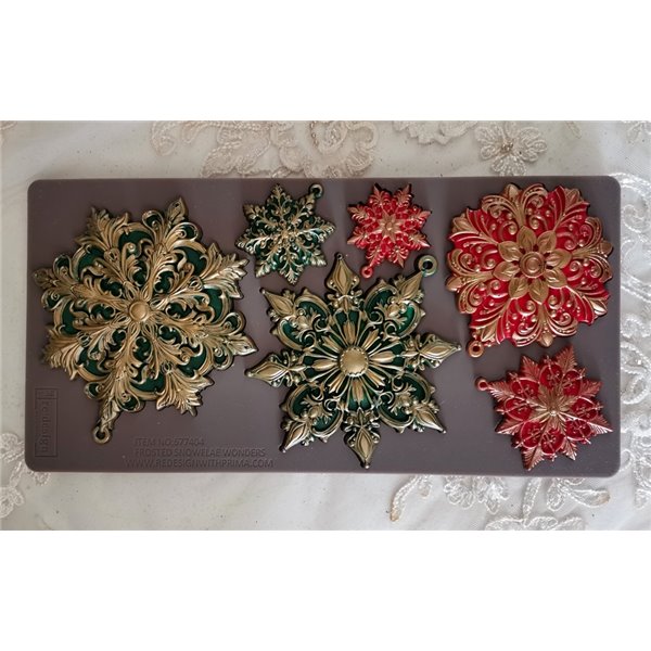 Moule ReDesign en silicone Frosted Snowflake Wonders 12x25cm