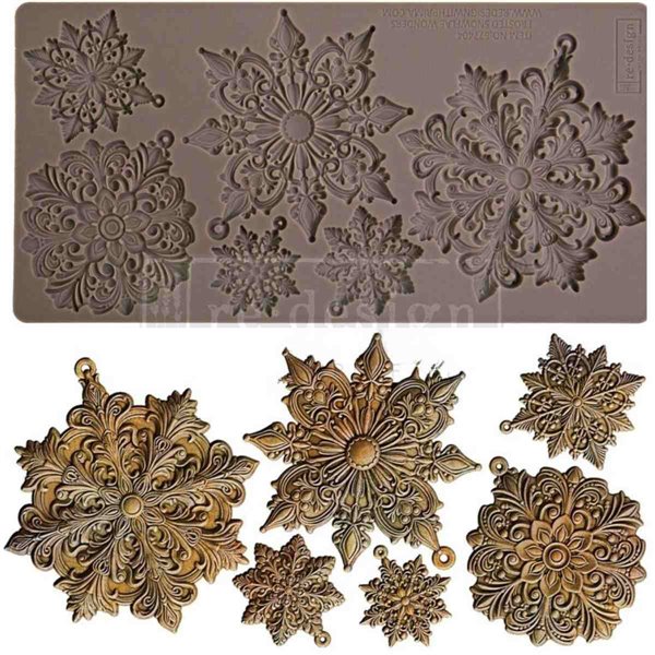 Moule ReDesign en silicone Noël Frosted Snowflake Wonders 12x25cm / SUR COMMANDE