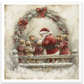 Set de 6 Papiers de riz assortiment Noel enchanté 15x15cm