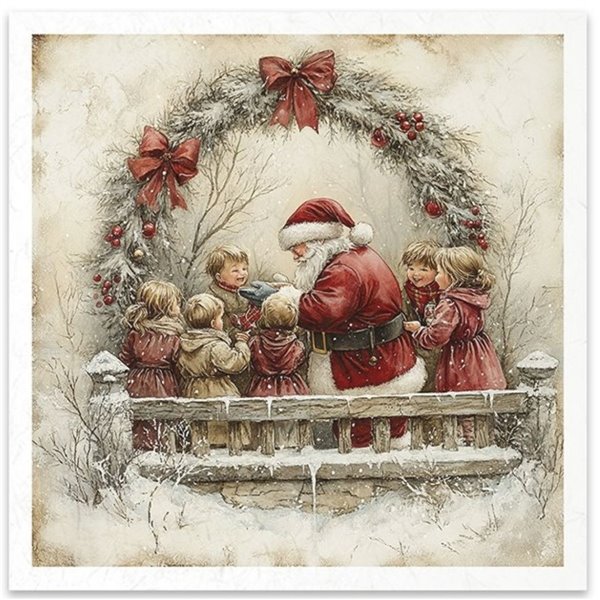 Set de 6 Papiers de riz assortiment Noel enchanté 15x15cm