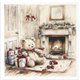 Set de 6 Papiers de riz assortiment Décor de Noël traditionnel 15x15cm